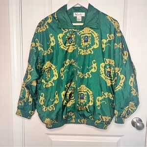 Slade Women’s Green and Gold Bomber Jacket